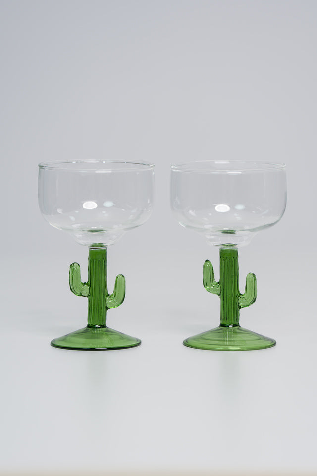 The Prickly Margarita Glass S/2