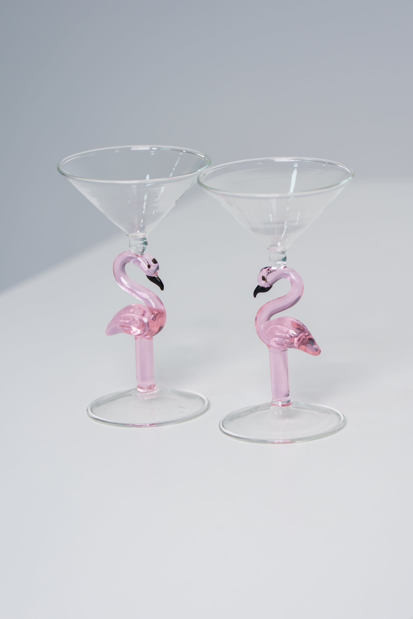 The Fancy Flamingo Glass S/2
