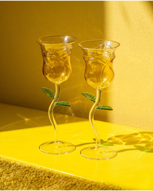 Dizzy Rose Goblet S/2