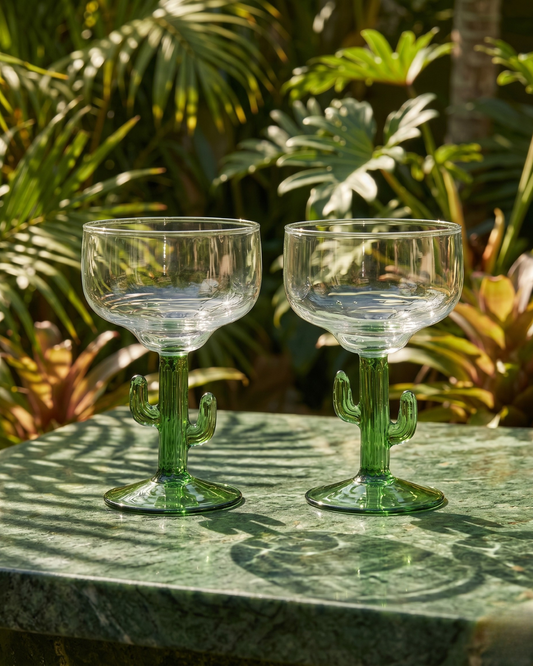The Prickly Margarita Glass S/2